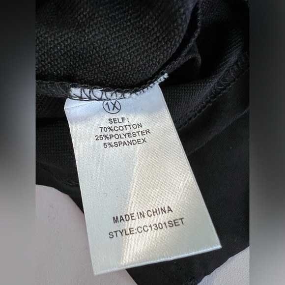 NWT Fashion Nova Friendly Competition Black  Long sleeve Crop‎ Top 3/4 zip Sz 1X - Picture 7 of 10